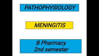 Meningitis  Pathophysiology B Pharmacy 2nd Semester  Meningitis disease in detail [upl. by Desiree]