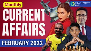 February 2022  Monthly Current Affairs Current Affairs 2022 [upl. by Farrand]