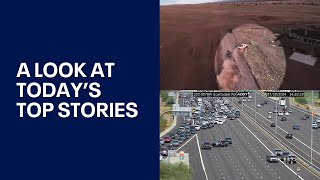 Loop 202 closure Crazy drone video  Nightly Roundup [upl. by Suh]