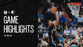 HIGHLIGHTS Dennis Schröder Drops 33 Points As Nets Down Grizzlies 119106 [upl. by Hcab]