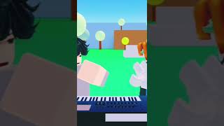 Eu ensinando tocar piano hora que acontece no final roblox [upl. by Alleinnad]