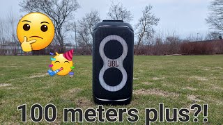 JBL PartyBox Stage 320 Distance test 100meters plus [upl. by Merv524]