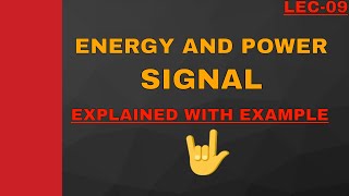 Energy and power signal explained with examplesHindi [upl. by Nomzed]