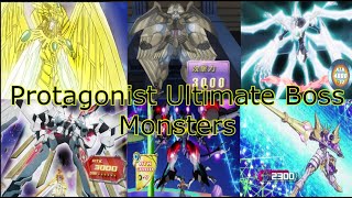 All YuGiOh Protagonist Ultimate Boss Monsters Summoning [upl. by Llenehs]