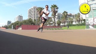 Aprender a patinar Giro impulsado con paso cruzado [upl. by Yenwat]