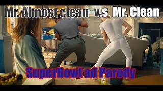 Mr Clean  New Super Bowl Ad  Mr Almost Clean Parody [upl. by Atnas]