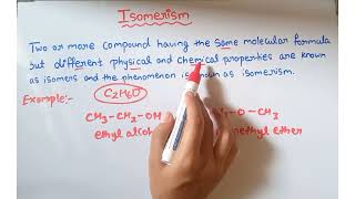 What is isomerism Introduction [upl. by Htaras]