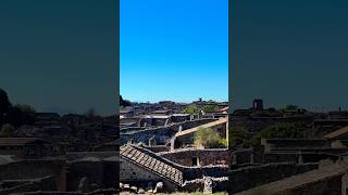 Awesome view of the ruins of Pompeii and Mt Vesuvius on a clear day shorts [upl. by Hackett757]