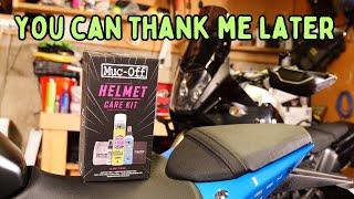 How To Clean Your Helmet Properly  MucOff Helmet Cleaner [upl. by Wilmott]