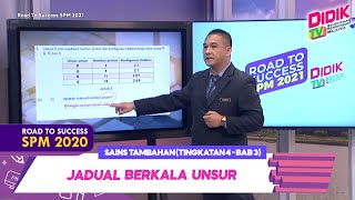 DidikTV Road To Success SPM 2021  Sains Tambahan Tingkatan 4  Bab 3 Jadual Berkala Unsur [upl. by Lonny]