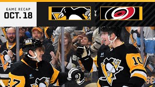 GAME RECAP Penguins vs Hurricanes 101824  Drew O’Connor Scores an Excellent Goal [upl. by Wenz903]