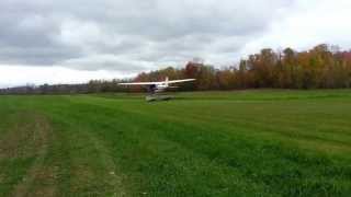 Seaplane Grass landing Oct 2012 full stop [upl. by Derick]