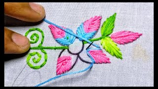 Gorgeous Flower Design For Beginners।। Hand Embroidery।। Ah Embroidery 20 [upl. by Brodeur699]