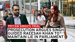 Pritam Singh trial Prosecution argues he guided Raeesah Khan to maintain lie in parliament [upl. by Ail]