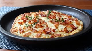 Tarte Flambée  Alsatian Bacon amp Onion Tart  How to Make Tarte Flambée [upl. by Lari437]