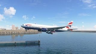 VERY LOW Boeing 777200 Dangerous Landing at Haneda Tokyo Airport MFS2020 [upl. by Akkimat]