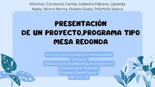 Programa tipo mesa redondapara 2 Evaluación de ProfPared 2 Lic IQ U isalud [upl. by Marjory]