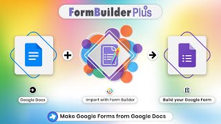 How to make Google Forms from Google Docs without copy paste  Form Builder Plus [upl. by Aliuqat786]