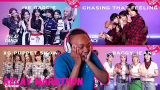 Relay Dance Marathon With IVE TXT XG and NCT U reaction  BReaction [upl. by Ahsiele]