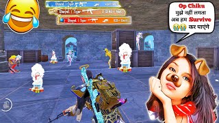 😱 OMG  OP Chiku KNOCKED CAN I SAVE 🥵😂❗BGMI FUNNY COMMENTARY GAMEPLAY bgmi [upl. by Rab]