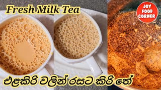 එළකිරි වලින් රසට කිරි තේ හදමු👌Fresh Milk TeaElakiri tea how to make milk tea [upl. by Evelc]