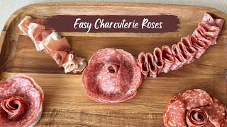 5 Ways to Easily Fold Salami Roses for a Charcuterie Board [upl. by Aineg]