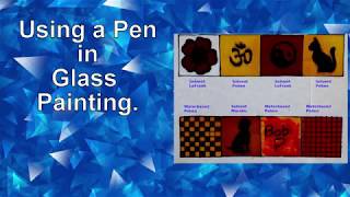 Using a pen in Glass Painting [upl. by Eppesuig]