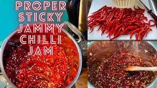 How to make proper sticky jammy chilli jam [upl. by Harmony235]