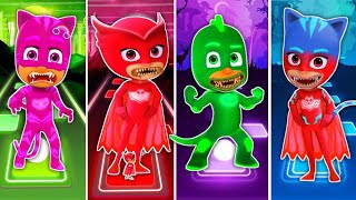 Gekko 🆚 CatBoy 🆚 Owlette 🆚 Night Ninja 🆚 PAW Patrol 🎶 Tiles Hop EDM Rush [upl. by Jerold867]