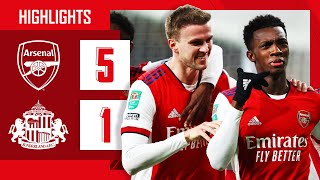 HIGHLIGHTS  Arsenal vs Sunderland 51  Carabao Cup  Nketiah 3 Pepe Patino [upl. by Akeber]