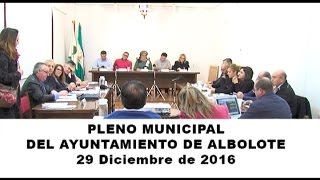 PLENO MUNICIPAL DEL AYUNTAMIENTO DE ALBOLOTE [upl. by Ennaeirb]