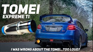 TOMEI EXPREME TI EXHAUST  POV  LAUNCH  BURBLE  ELH  TITANIUM 20152020 SUBARU WRX STI RUMBLE [upl. by Atteyram]