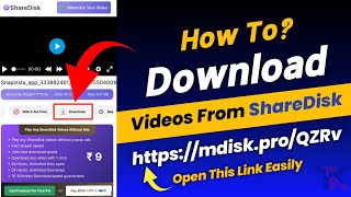 How To Download Video From ShareDisk  How To Open mdiskpro link  How To Open ShareDisk Link 2023 [upl. by Becka]