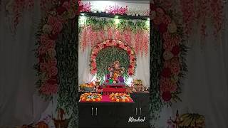 Ganpati background decoration at home घरगुती गणपती सजावट ganesha ganpati [upl. by Hartzell]