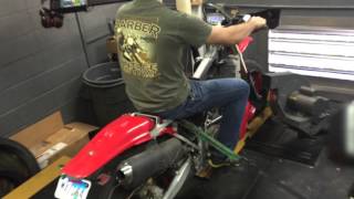 XR650R Dyno With 40mm Lectron [upl. by Ansilma]