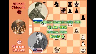 Steinitz Vs Chigorin  1892 World Chess Championship [upl. by Afas525]