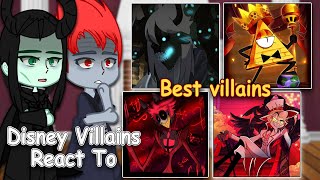 Disney Villains React to Bill CipherAlastorBelos Lucifer Gacha Club  Full Video [upl. by Auqined]