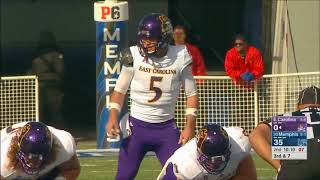 Gardner Minshew East Carolina QB vs Memphis 2017 [upl. by Dercy]