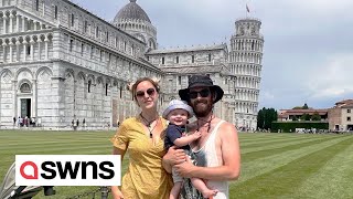 Meet quotthe worlds most welltravelled babyquot who has already visited 23 countries in 11 months  SWNS [upl. by Emersen117]