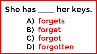 Irregular Verbs Quiz ✍️  If you pass this test your English is AMAZING 📘 [upl. by Ymme]