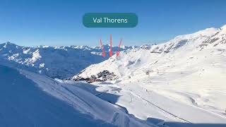 Ski afdaling naar Val Thorens met prachtige uitzichten [upl. by Gustavo419]