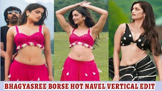 BHAGYASREE BORSE LATEST NAVEL SHOW VERTICAL EDIT BHAGYASHREE BORSE  RAVI TEJA  MR BACHAN MOVIE [upl. by Bowles]