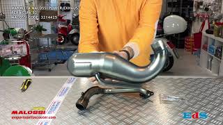 MALOSSI Unboxing  Marmitta Power Exhaust Vespa 50  3214425 [upl. by Zsazsa631]