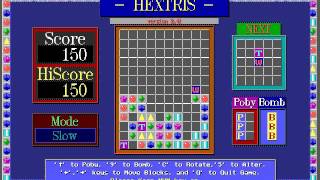 국산 고전 도스 게임 헥스트리스 Hextris v241 Dos game 1991 [upl. by Gylys109]