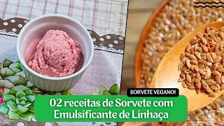 Fiz EMULSIFICANTE DE LINHAÇA e usei em 02 Receitas de SORVETE Veja o resultado [upl. by Eenaffit]