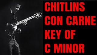 Chitlins Con Carne SRV  Kenny Burrell Style Backing Track C Minor [upl. by Arrac97]