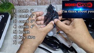 Unboxing and repair Hair clipper amp trimmer Geemy GM1017 [upl. by Bathsheb620]