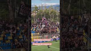 L’ingresso in campo al ‘’Menti’’ dei rosanero shorts [upl. by Allerym]