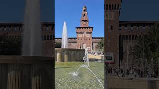 Piazza Castello Fountain  Milan Italy  02112024 [upl. by Jonas]