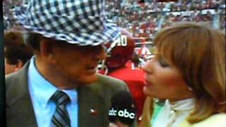 Bear Bryant has no time for girl sideline reporter [upl. by Inaoj425]